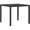 Trädgårdsmöbelset 5 pcs Svart Konstrotting vidaXL 90 x 90 x 75 cm – miniatyr 5