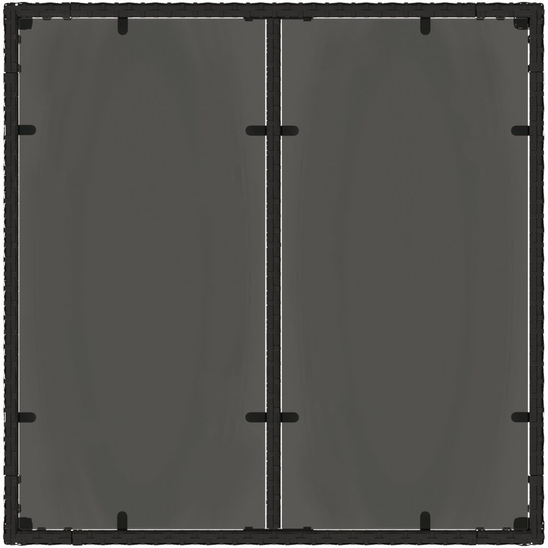 Trädgårdsmöbelset 5 pcs Svart Konstrotting vidaXL 90 x 90 x 75 cm – bild 8