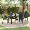 Trädgårdsmöbelset 5 pcs Svart PE Rattan vidaXL 140 x 70 x 73 cm – miniatyr 1