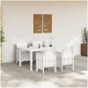 Trädgårdsmöbelset 5 pcs Vit vidaXL 150 x 100 x 73 cm – miniatyr 3