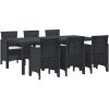 Trädgårdsmöbelset 7 pcs Antracit Polypropylen vidaXL 200 x 100 x 73 cm – miniatyr 2