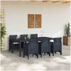 Trädgårdsmöbelset 7 pcs Antracit Polypropylen vidaXL 200 x 100 x 73 cm – miniatyr 3