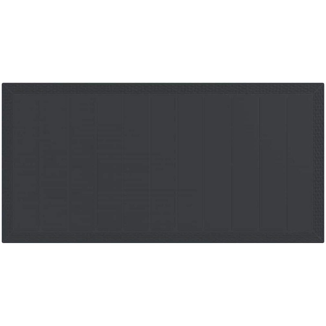Trädgårdsmöbelset 7 pcs Antracit Polypropylen vidaXL 200 x 100 x 73 cm – bild 6