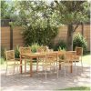 Trädgårdsmöbelset 7 pcs Beige Harts & Trä vidaXL 180 x 90 x 75 cm – miniatyr 1