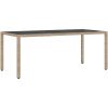 Trädgårdsmöbelset 7 pcs Beige vidaXL 190 x 90 x 75 cm – miniatyr 5