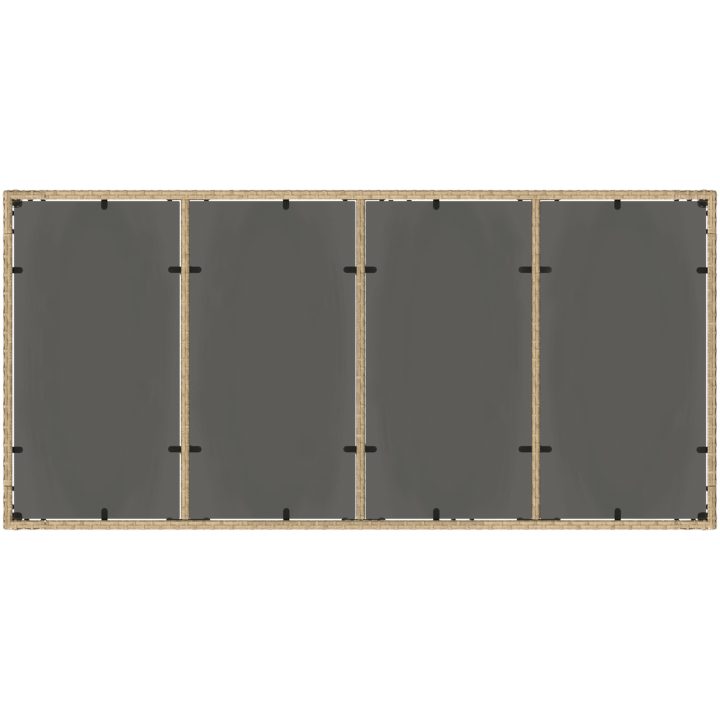 Trädgårdsmöbelset 7 pcs Beige vidaXL 190 x 90 x 75 cm – bild 8