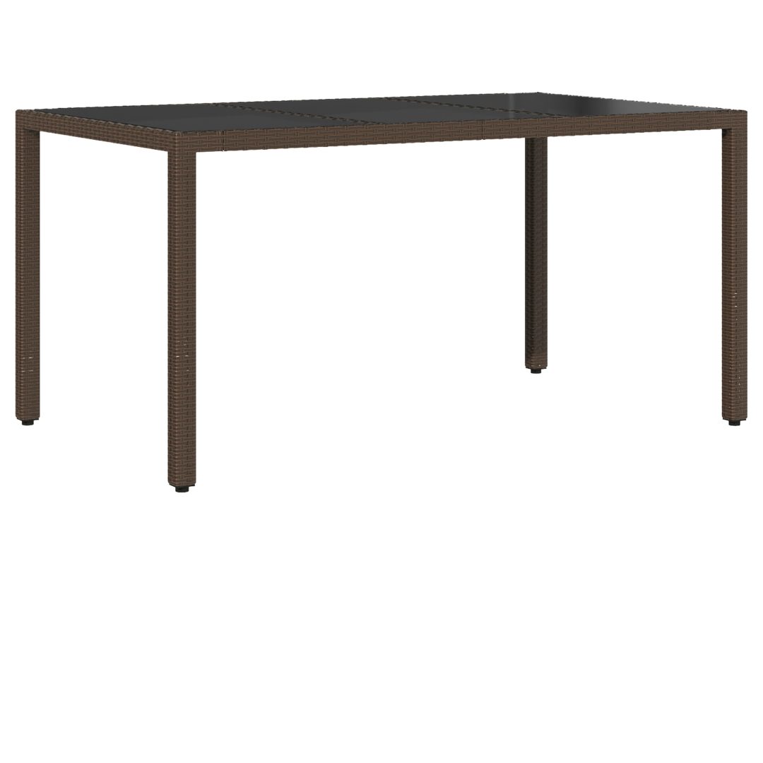 Trädgårdsmöbelset 7 pcs Brun Konstrotting vidaXL 150 x 90 x 75 cm – bild 5