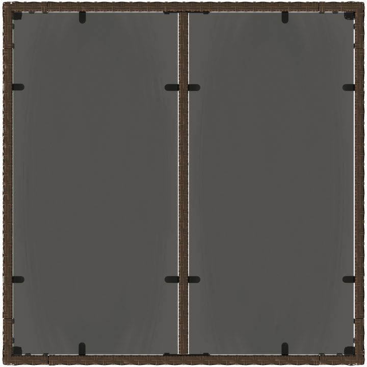 Trädgårdsmöbelset 7 pcs Brun Konstrotting vidaXL 150 x 90 x 75 cm – bild 8