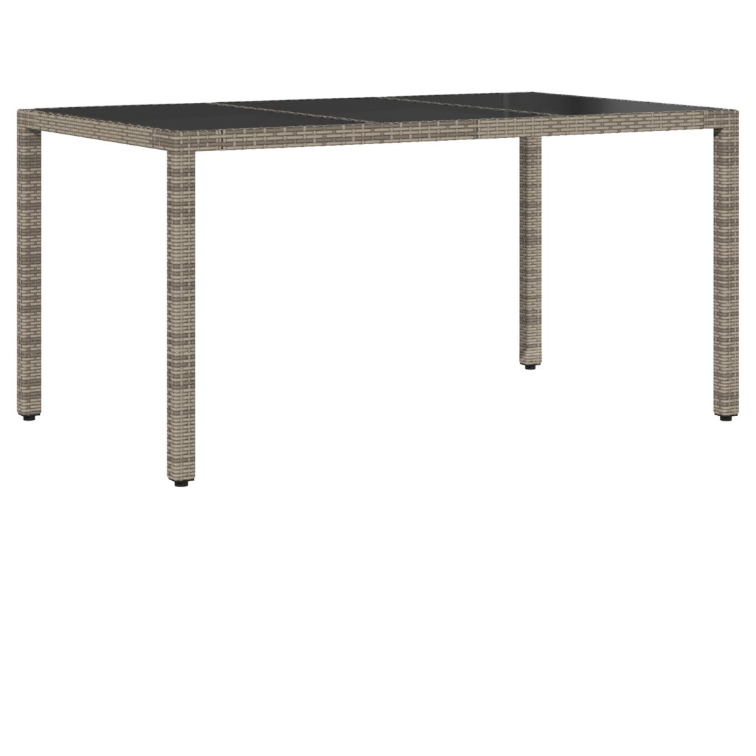Trädgårdsmöbelset 7 pcs Grå Konstrotting vidaXL 150 x 90 x 75 cm – bild 5