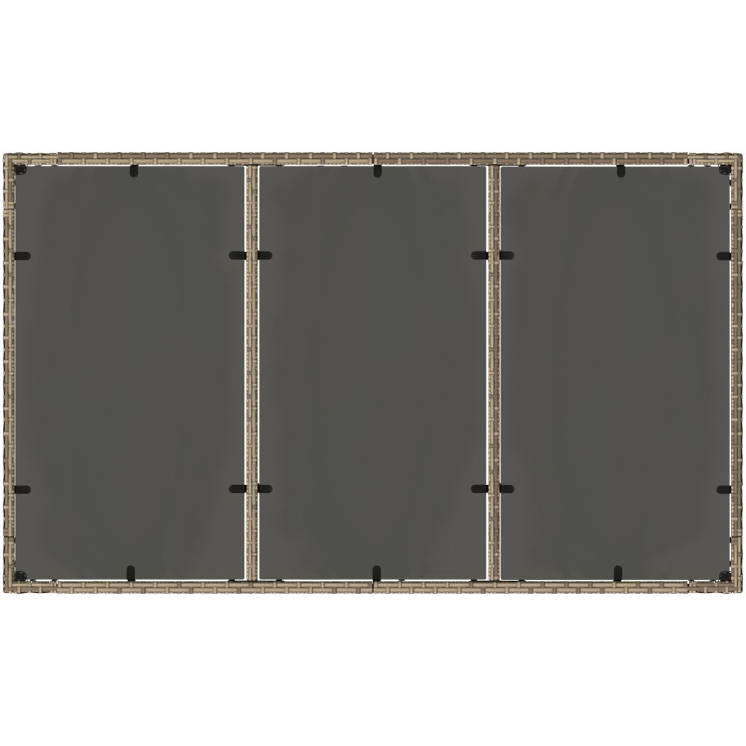 Trädgårdsmöbelset 7 pcs Grå Konstrotting vidaXL 150 x 90 x 75 cm – bild 8