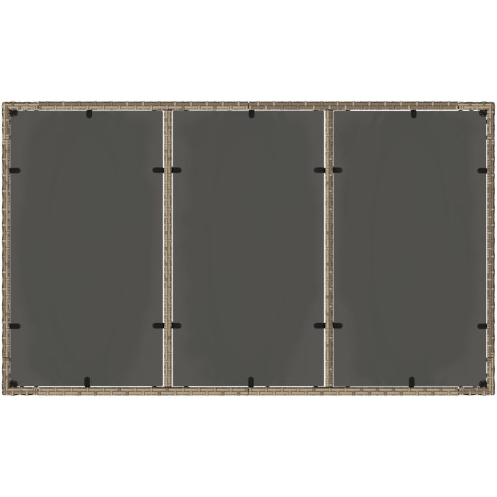Trädgårdsmöbelset 7 pcs Grå Konstrotting vidaXL 150 x 90 x 75 cm – bild 8