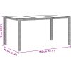 Trädgårdsmöbelset 7 pcs Svart Konstrotting vidaXL 150 x 90 x 75 cm – miniatyr 11