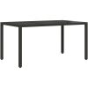 Trädgårdsmöbelset 7 pcs Svart Konstrotting vidaXL 150 x 90 x 75 cm – miniatyr 5