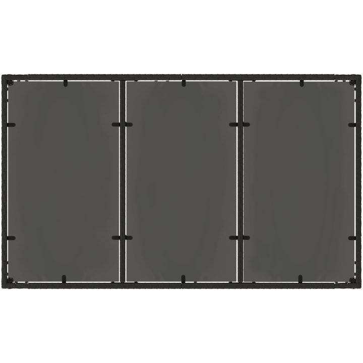 Trädgårdsmöbelset 7 pcs Svart Konstrotting vidaXL 150 x 90 x 75 cm – bild 8