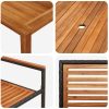 Trädgårdsmöbelset 7 pcs Svart vidaXL 150 x 90 x 74 cm – miniatyr 9