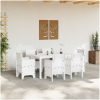 Trädgårdsmöbelset 7 pcs Vit Konstrotting vidaXL 150 x 100 x 73 cm – miniatyr 3