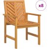 Trädgårdsmöbelset 8 pcs Brun Solid akaciaträ vidaXL Standard – miniatyr 4