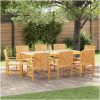Trädgårdsmöbelset 8 pcs Brun Solid akaciaträ vidaXL Standard – miniatyr 1