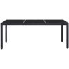 Trädgårdsmöbelset 9 delar konstrotting svart vidaXL 190 cm bordslängd – miniatyr 3