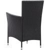 Trädgårdsmöbelset 9 delar konstrotting svart vidaXL 190 cm bordslängd – miniatyr 8