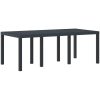 Trädgårdsmöbelset 9 pcs Antracit Plast Rattan vidaXL 200 x 100 x 73 cm – miniatyr 5