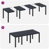 Trädgårdsmöbelset 9 pcs Antracit Plast Rattan vidaXL 200 x 100 x 73 cm – miniatyr 10