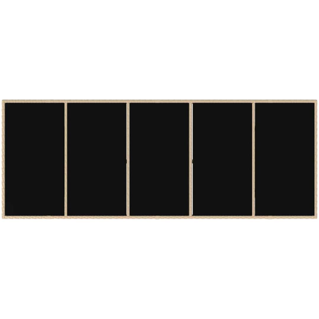 Trädgårdsmöbelset 9 pcs Beige Konstrotting vidaXL 240 x 90 cm – bild 8