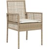 Trädgårdsmöbelset 9 pcs Beige PE rotting vidaXL Stor – miniatyr 6