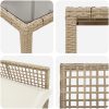 Trädgårdsmöbelset 9 pcs Beige PE rotting vidaXL Stor – miniatyr 9