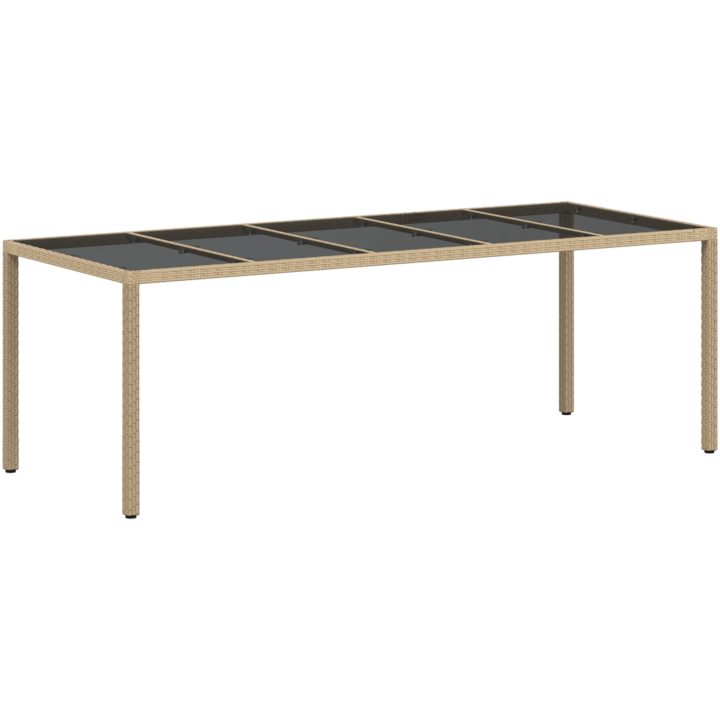 Trädgårdsmöbelset 9 pcs Beige vidaXL 250 x 100 x 75 cm – bild 5