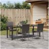 Trädgårdsmöbelset 9 pcs Brun PE Rattan vidaXL 200 x 80 x 73 cm – miniatyr 4