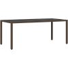 Trädgårdsmöbelset 9 pcs Brun PE rotting vidaXL 190 x 90 x 75 cm – miniatyr 5