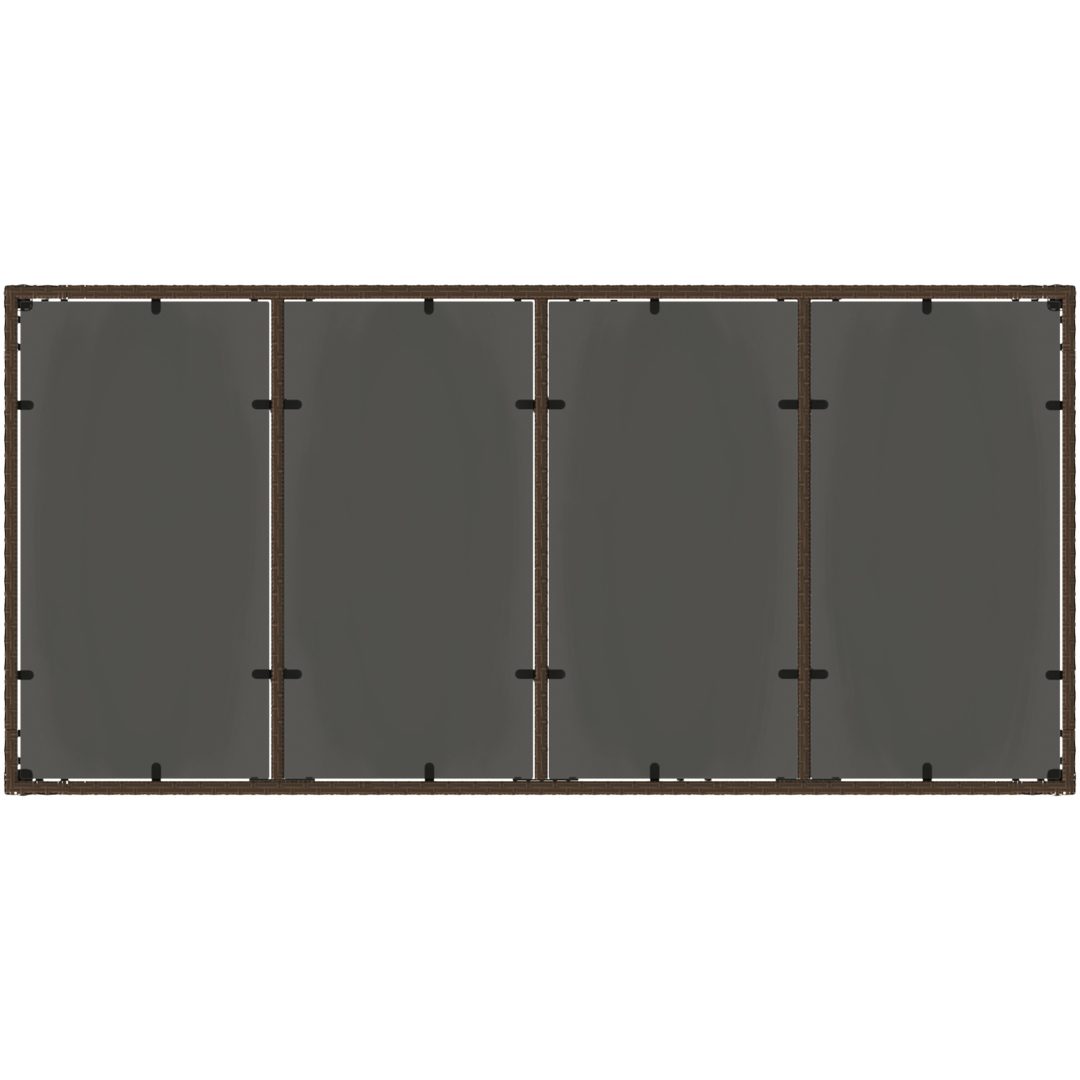 Trädgårdsmöbelset 9 pcs Brun PE rotting vidaXL 190 x 90 x 75 cm – bild 8