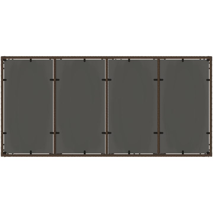 Trädgårdsmöbelset 9 pcs Brun PE rotting vidaXL 190 x 90 x 75 cm – bild 8
