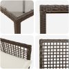Trädgårdsmöbelset 9 pcs Brun PE rotting vidaXL 190 x 90 x 75 cm – miniatyr 9