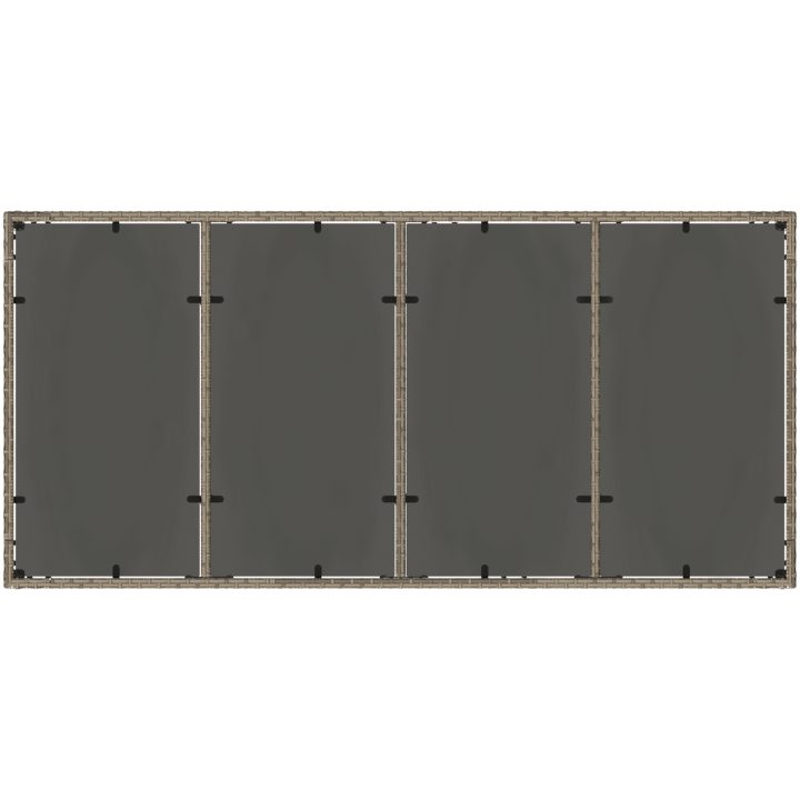 Trädgårdsmöbelset 9 pcs Grå Konstrotting vidaXL 190 x 90 x 75 cm – bild 8
