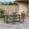 Trädgårdsmöbelset 9 pcs Grå PE Rattan vidaXL 200 x 80 x 73 cm – miniatyr 4