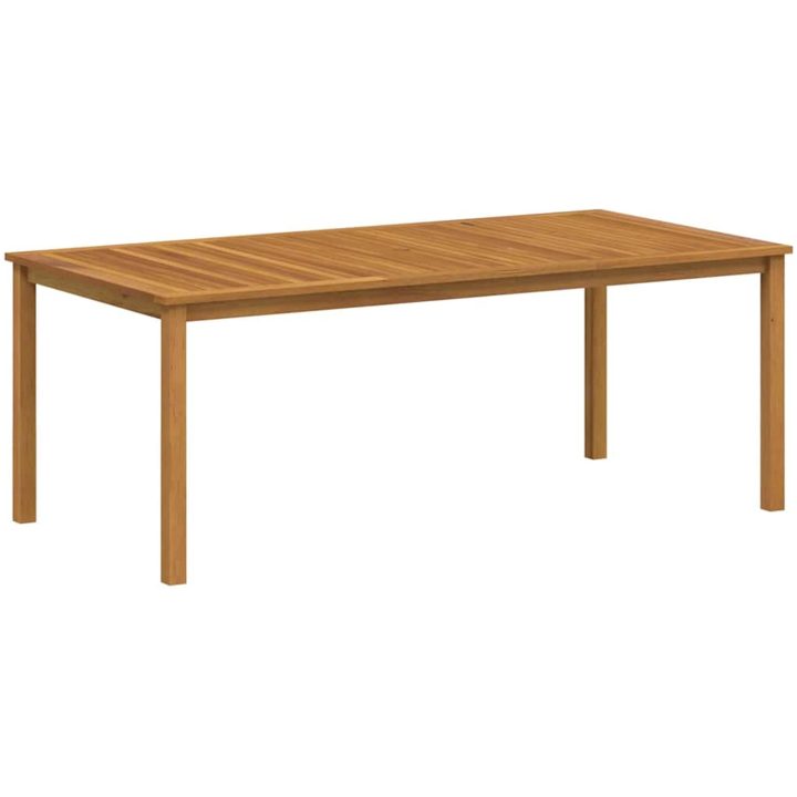 Trädgårdsmöbelset 9 pcs Grå Plast, Trä vidaXL 200 x 100 x 74 cm – bild 6