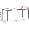 Trädgårdsmöbelset 9 pcs Ljusgrå PE Rattan vidaXL 190 x 90 x 75 cm – miniatyr 11