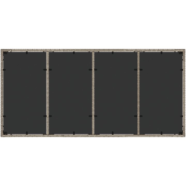 Trädgårdsmöbelset 9 pcs Ljusgrå PE Rattan vidaXL 190 x 90 x 75 cm – bild 8