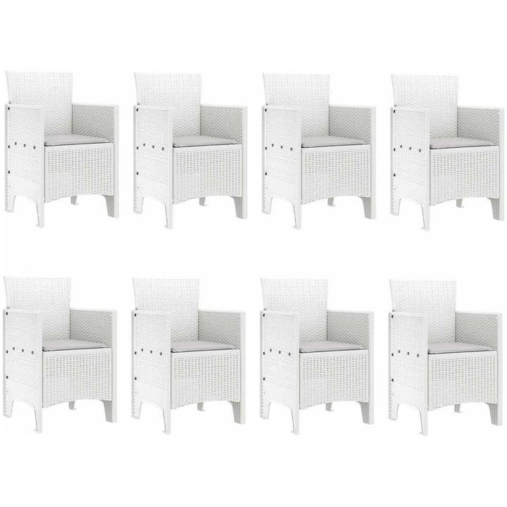 Trädgårdsmöbelset 9 pcs Ljusgrå Rattan, glas vidaXL 250 x 100 x 73 cm – bild 5