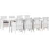 Trädgårdsmöbelset 9 pcs Ljusgrå vidaXL 250 x 100 x 73 cm – miniatyr 2