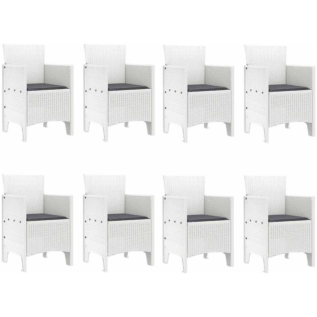 Trädgårdsmöbelset 9 pcs Ljusgrå vidaXL 250 x 100 x 73 cm – bild 6