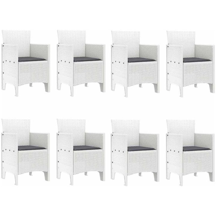 Trädgårdsmöbelset 9 pcs Ljusgrå vidaXL 250 x 100 x 73 cm – bild 6