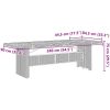 Trädgårdsmöbelset 9 pcs Svart Konstrotting vidaXL 8 - Sits – miniatyr 11