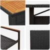 Trädgårdsmöbelset 9 pcs Svart Konstrotting vidaXL 8 - Sits – miniatyr 9