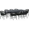 Trädgårdsmöbelset 9 pcs Svart Metall & Plast vidaXL Large – miniatyr 2