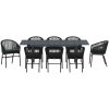 Trädgårdsmöbelset 9 pcs Svart Metall & Plast vidaXL Large – miniatyr 7