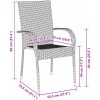 Trädgårdsmöbelset 9 pcs Svart PE Rattan vidaXL 200 x 80 x 73 cm – miniatyr 8