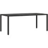 Trädgårdsmöbelset 9 pcs Svart vidaXL 190 x 90 x 75 cm – miniatyr 5